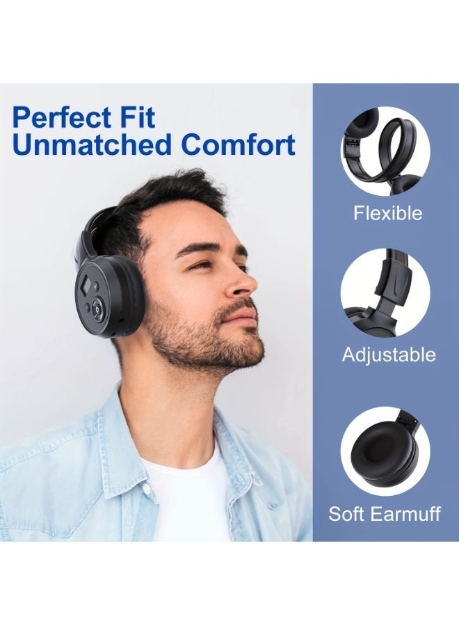 F4 Rechargeable & Portable Personal FM Radio Headphones with Best Reception, FM Headset Radio Receiver for Meeting, Daily Works, Hiking, Jogging - Image 3